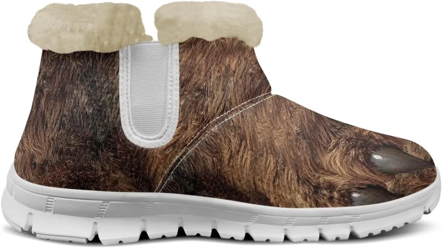 Ladies Snow Boots White Sole Mini Boots Warm Fur Lining Outdoor Shoes Comfortable Ankle Booties Winter Boots