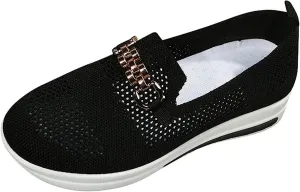 Ladmiple Walking Shoes Women Comfort Slip On Running Shoes Non Slip Casual Fashion Gym Athletic Tennis Workout Sneakers