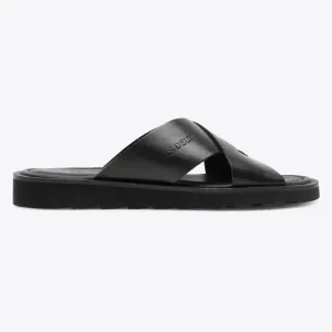 Larry Leather Sandal (Black)