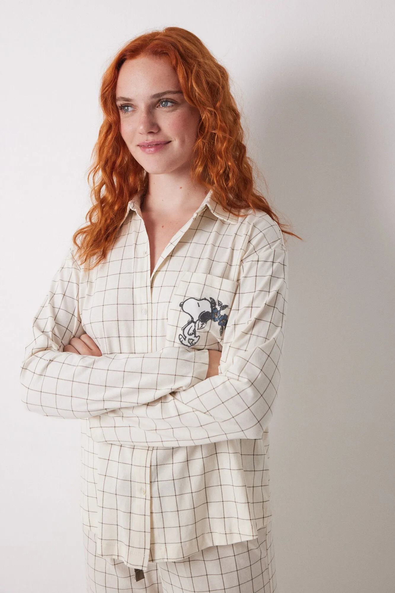 Long classic pyjamas 100% cotton checkered