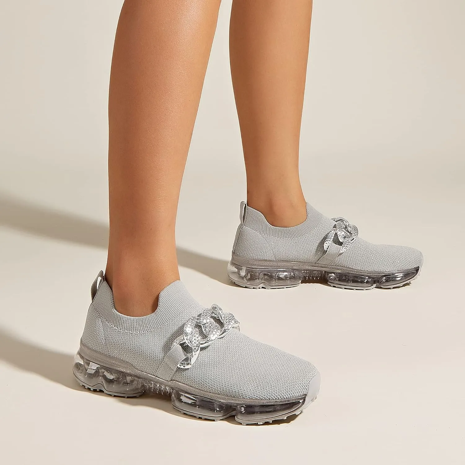 LUCKY STEP Women Air Cushion Fashion Sneakers Breathable Casual Comfortable Lightweight Walking Shoes