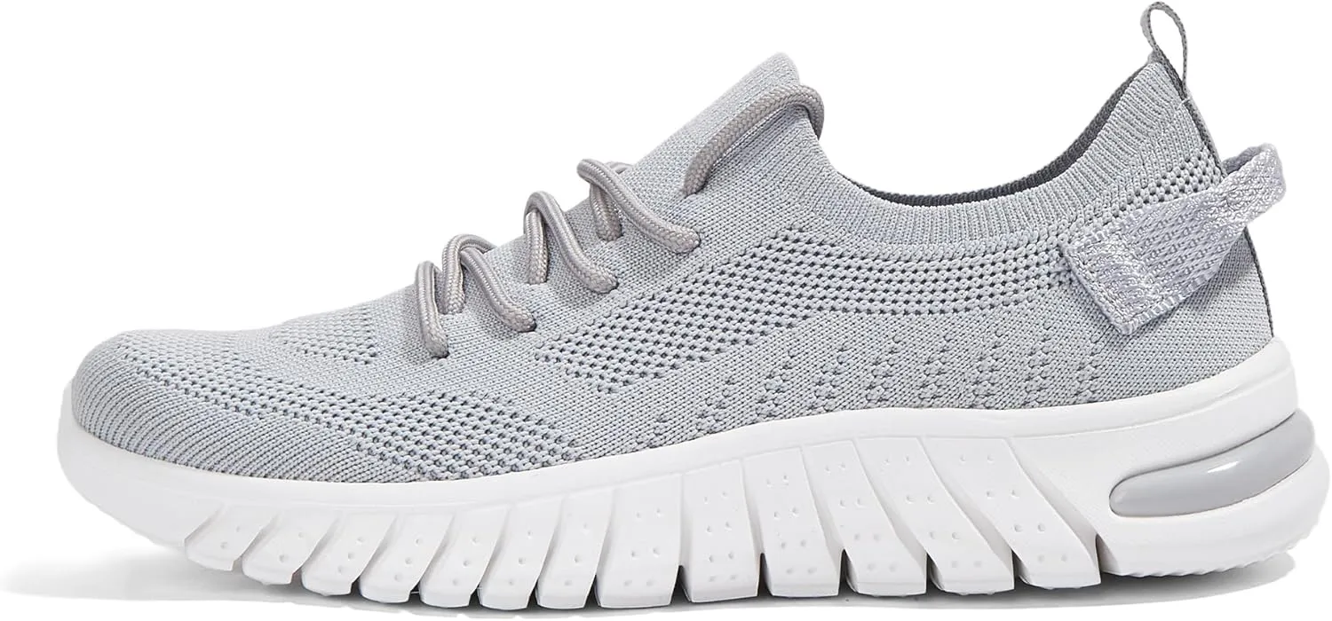 LUCKY STEP Women's Mesh Slip on Sneakers Lightweight Breathable Wide Width Walking Shoes Nursing Casual Gym Workout Tennis Footwear