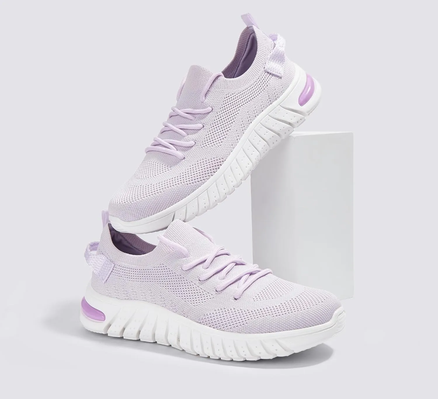 LUCKY STEP Women's Mesh Slip on Sneakers Lightweight Breathable Wide Width Walking Shoes Nursing Casual Gym Workout Tennis Footwear