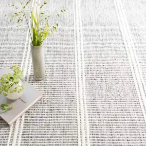 Malta Grey Woven Wool Rug