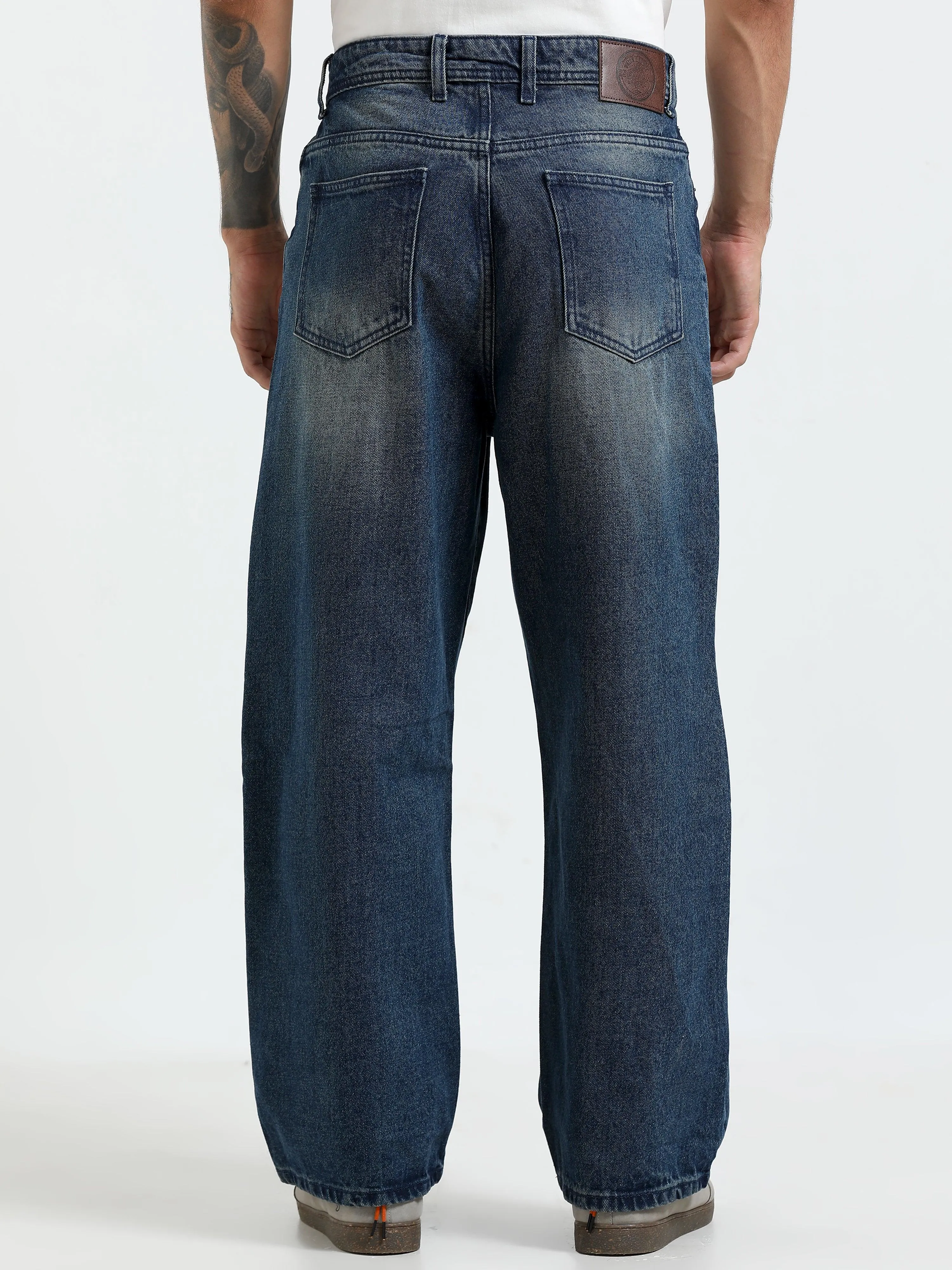 Mara Loose Jeans - Blue Patch
