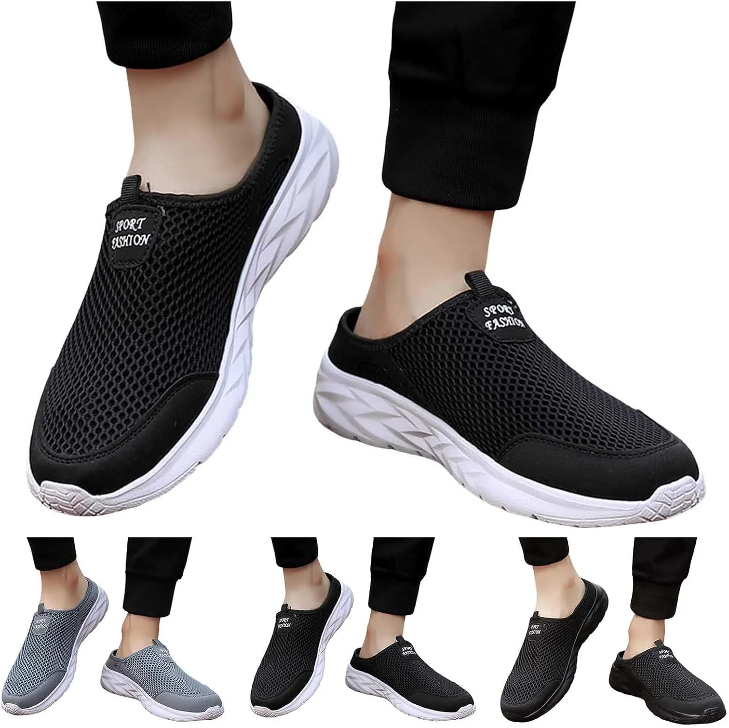 Men Casual Sneakers Mens Slip On Walking Shoes Running Shoes for Athletic Non Slip Breathable Outdoor Tennis Shoes