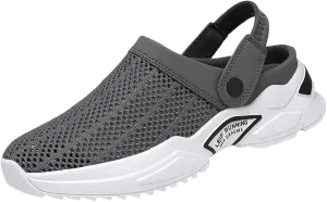 Men s orthopedic hollow-out summer sandalsThick Sole Slip-On Knitted ClogsBreathable Knitted Mesh Sandals with Arch Support