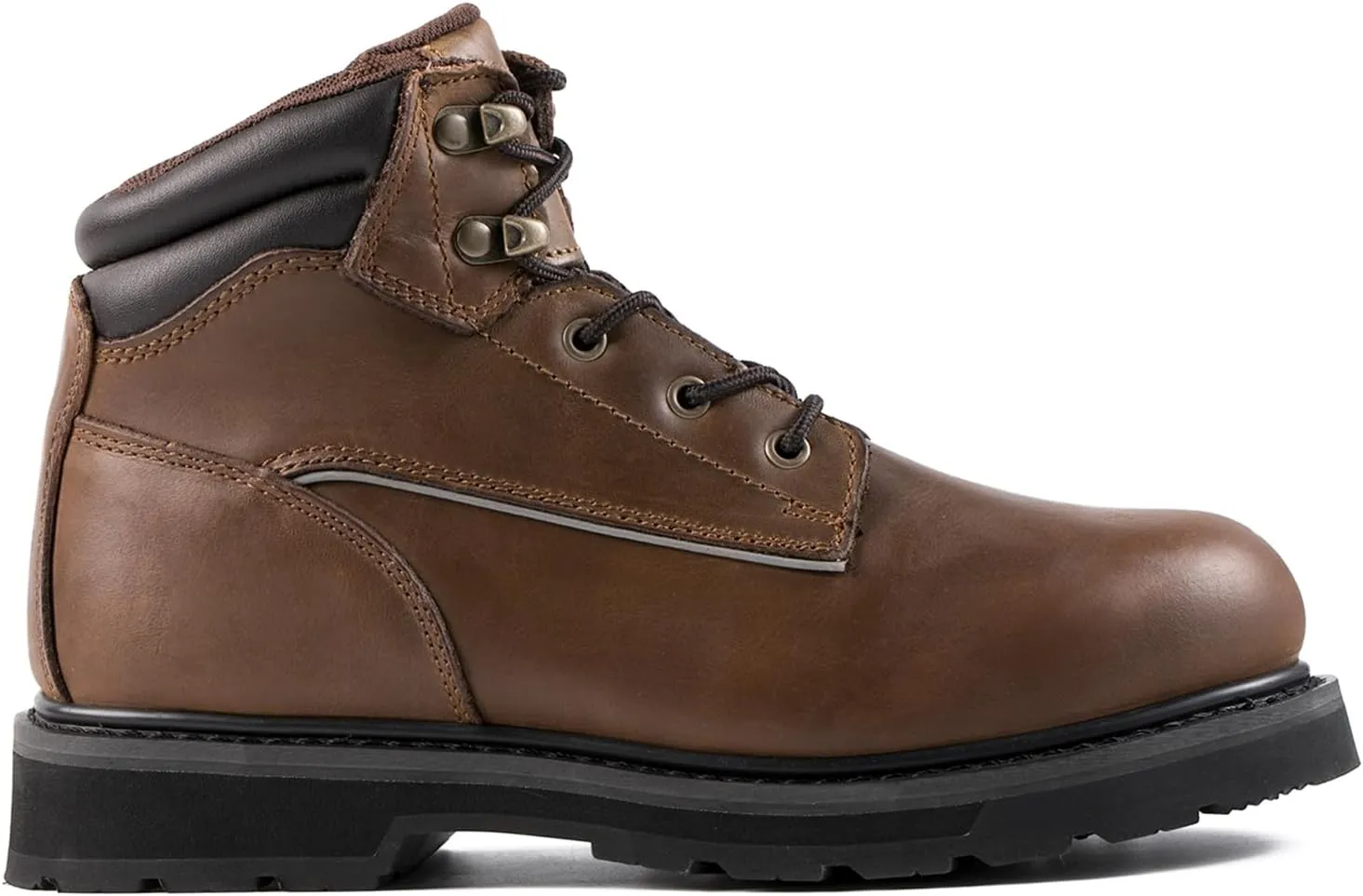 Mens 6" Heavy Duty Steel Toe Work Boots for Men, Comfortable, Goodyear Welt, Crazy Horse Leather, Oil/Slip Resistant, Construction Boots, 84704