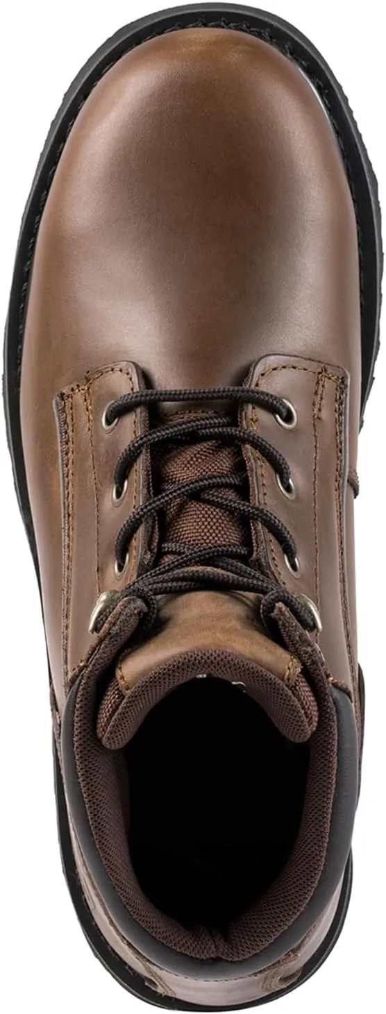 Mens 6" Heavy Duty Steel Toe Work Boots for Men, Comfortable, Goodyear Welt, Crazy Horse Leather, Oil/Slip Resistant, Construction Boots, 84704