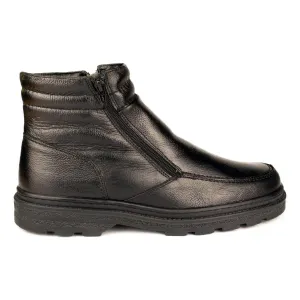 Mens Black Twin Zip Up Boot