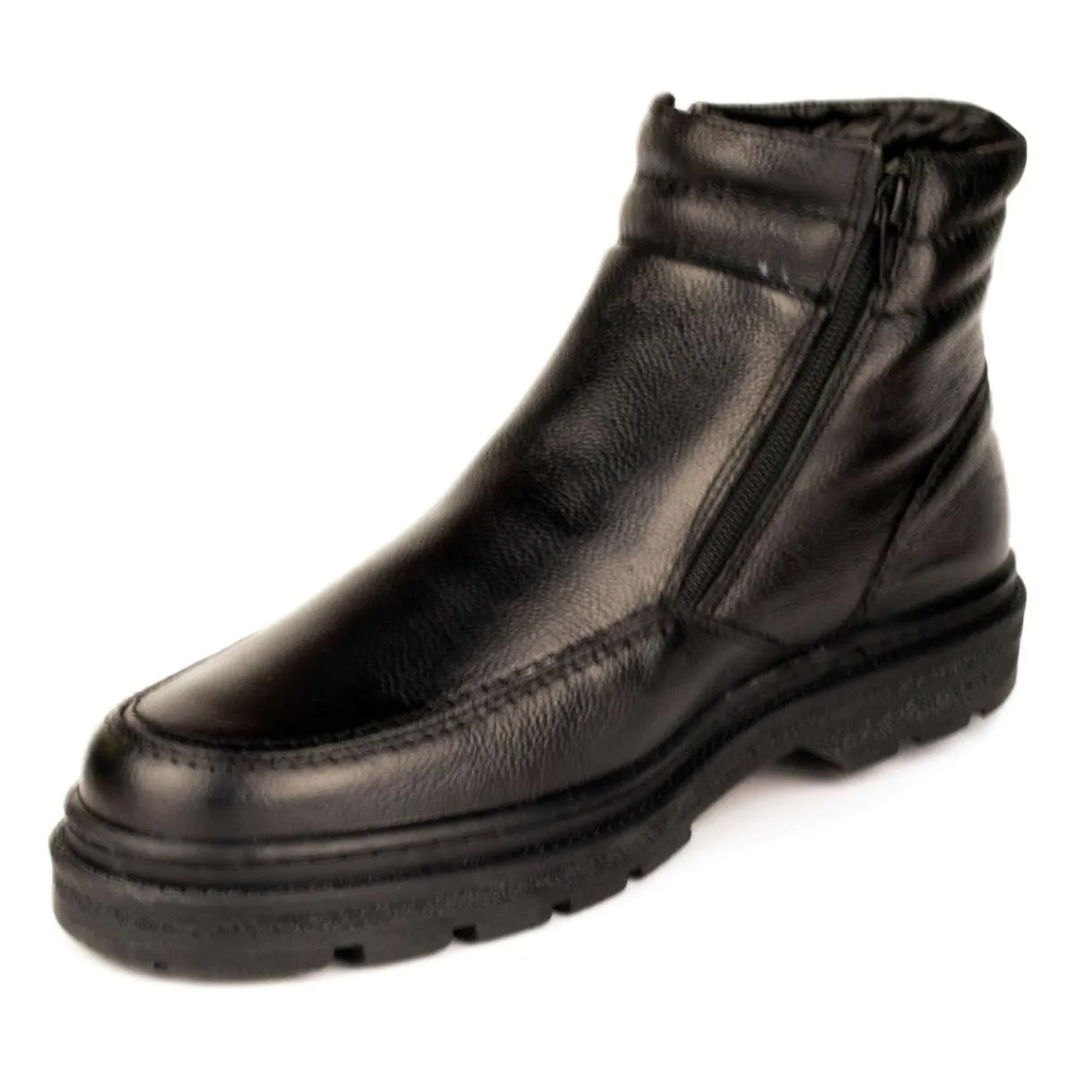 Mens Black Twin Zip Up Boot
