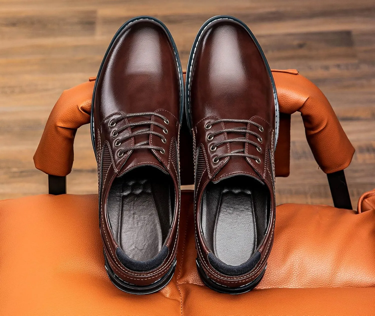 Men's Casual Dress Shoes Comfortable Fashion Dress Sneakers Men Office Classic Mens Oxfords Leather Business Casual Shoes Formal