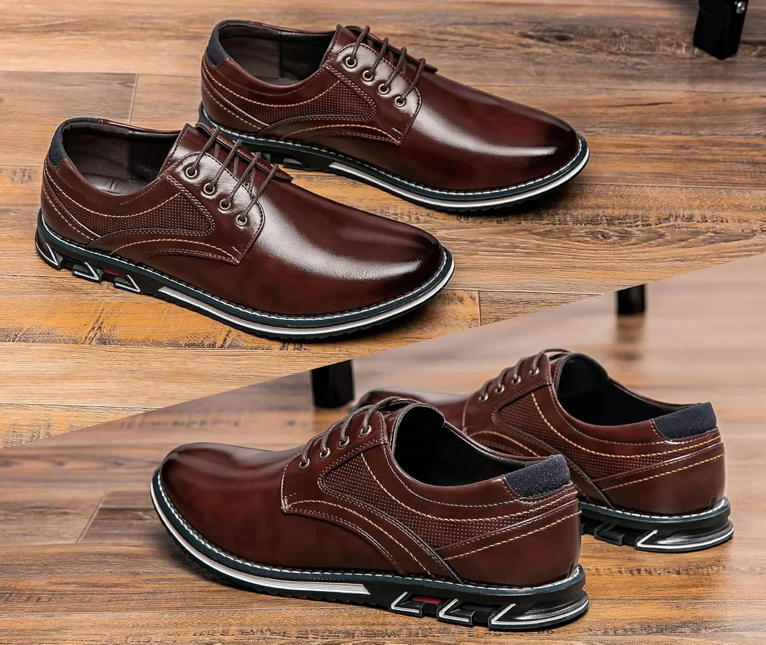 Men's Casual Dress Shoes Comfortable Fashion Dress Sneakers Men Office Classic Mens Oxfords Leather Business Casual Shoes Formal