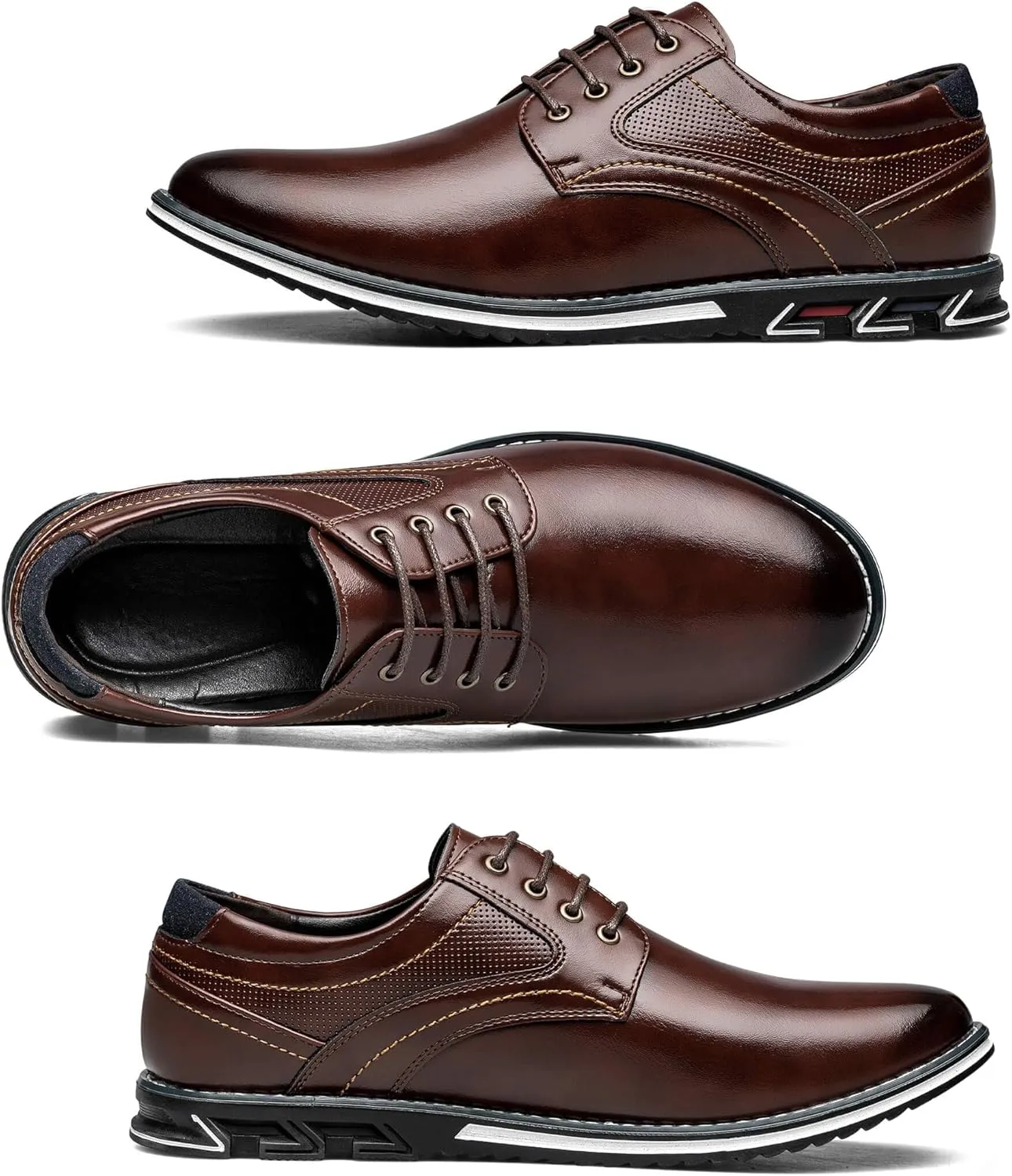 Men's Casual Dress Shoes Comfortable Fashion Dress Sneakers Men Office Classic Mens Oxfords Leather Business Casual Shoes Formal