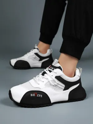 Men's Fashion Sports Shoes Running Shoes with Laces and Non-Slip Suitable for Teenagers' Outdoor Fitness, Suitable for All Seasons