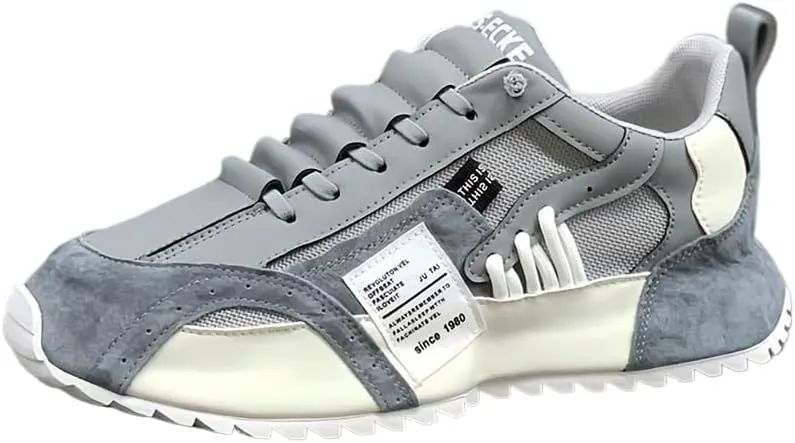 Men's Lace-Up Sneakers for Outdoor Sports Walking, Jogging - All-Season Comfort