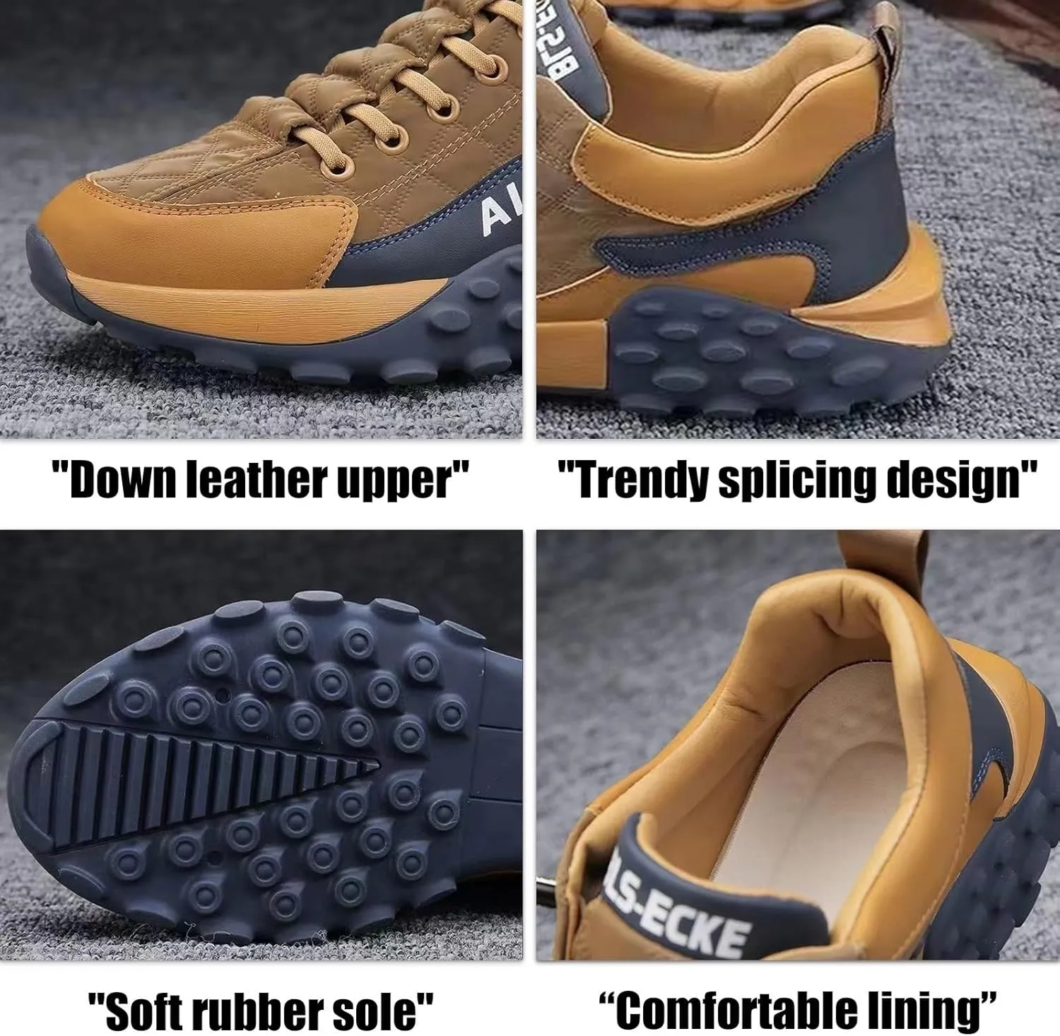 Men's Orthopedic Comfort Sneaker 2025 Casual Waterproof Breathable Non Slip Slip-On Lightweight Tennis Sneaker Orthopedic Walking Running Shoes Arch Support(Beige,US 11)