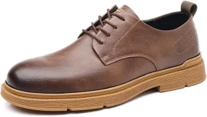 Men's Oxfords Shoes Mens Fashion Classic Lace Up Dress Shoes Breathable Leather Wingtip Brogue