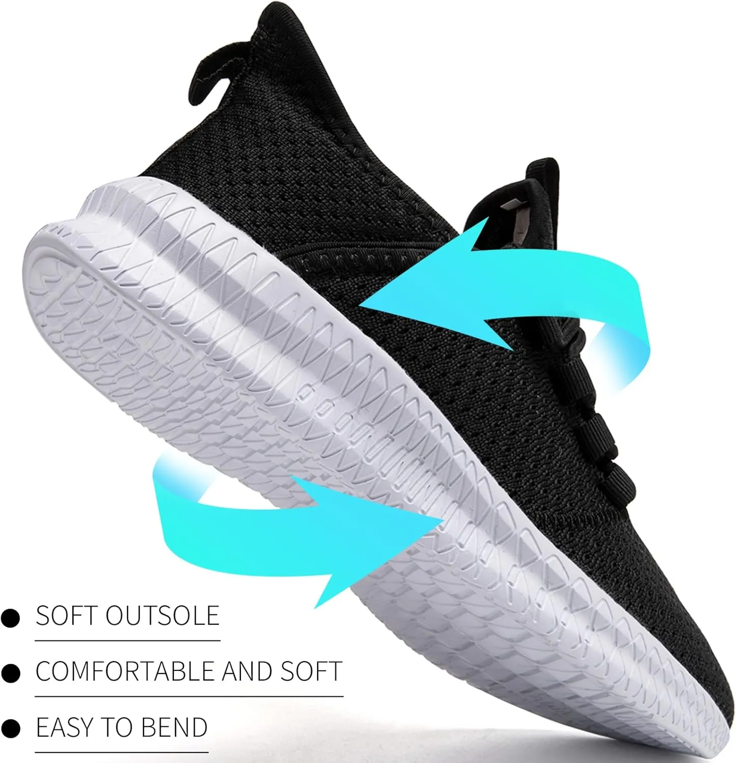 Mens Running Shoes Slip on Tennis Shoes Fashion Sneakers Lightweight Athletic Gym Workout Sneakers Non Slip Walking Sport for Men