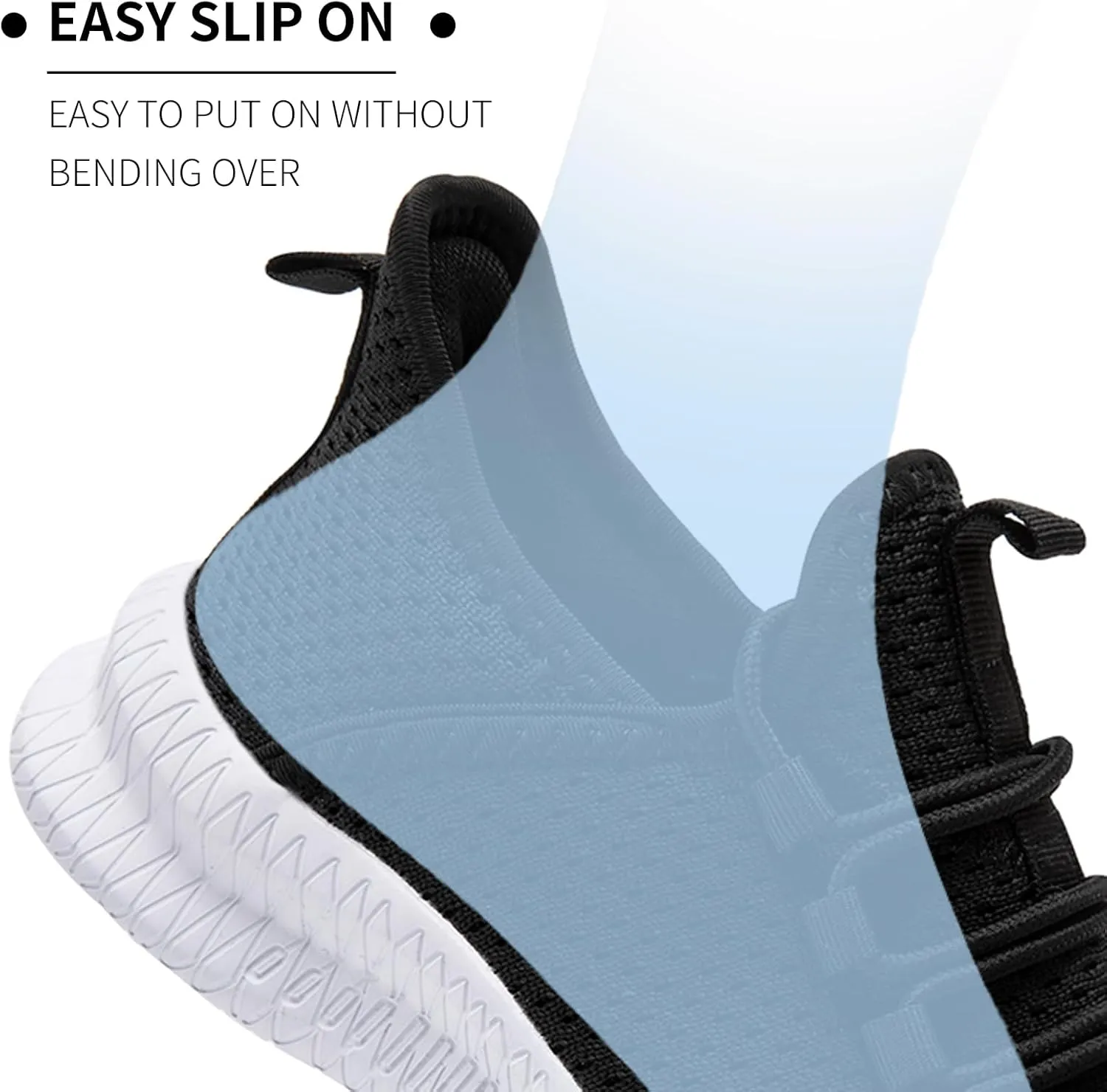 Mens Running Shoes Slip on Tennis Shoes Fashion Sneakers Lightweight Athletic Gym Workout Sneakers Non Slip Walking Sport for Men