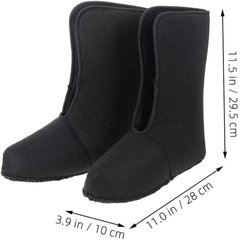 Men's Snow Boots Liners Insulated Waterproof Snow Boot Covers Non Slip for Winter Hiking Ice Fishing Warm Inner Liner
