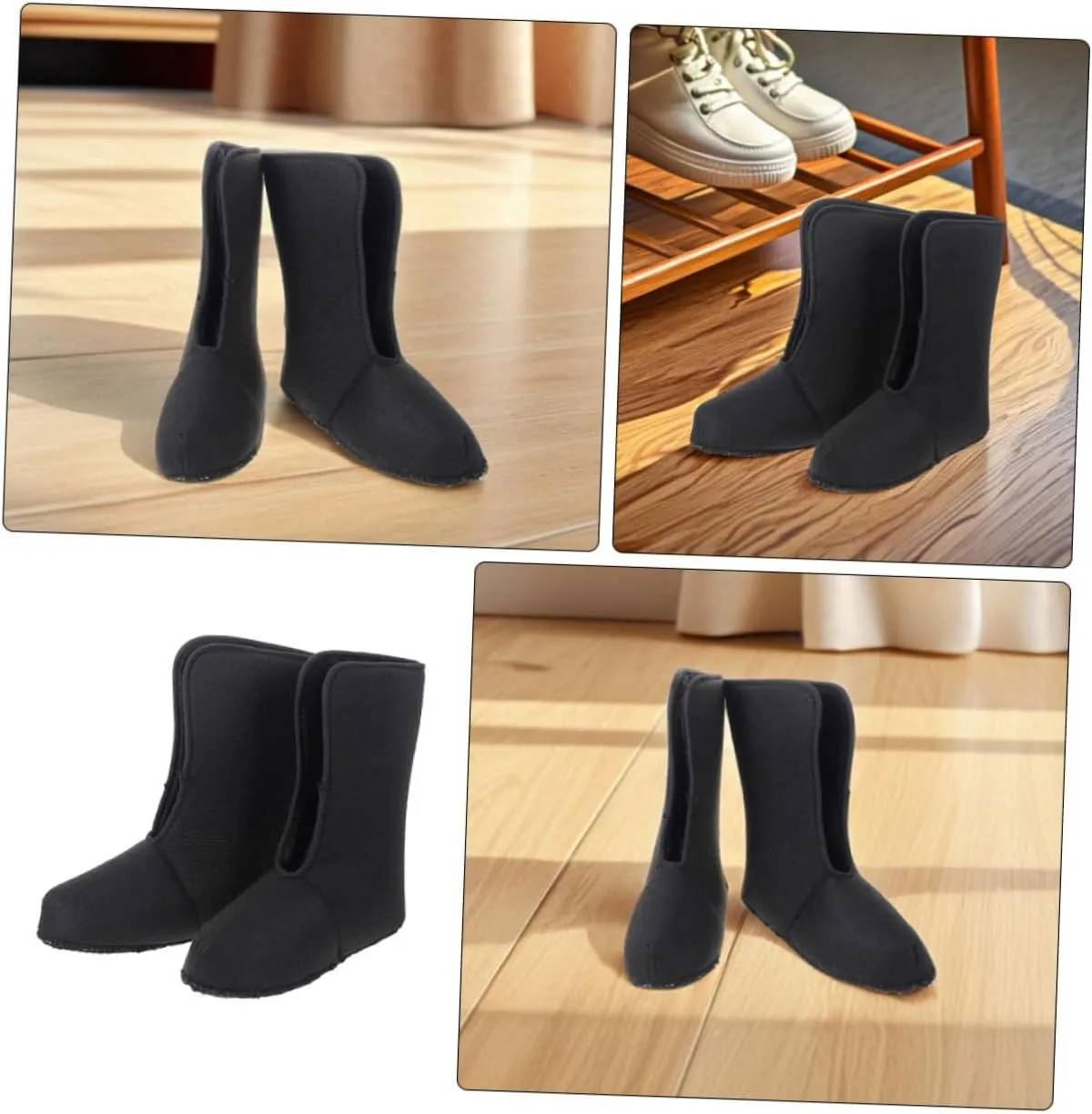 Men's Snow Boots Liners Insulated Waterproof Snow Boot Covers Non Slip for Winter Hiking Ice Fishing Warm Inner Liner