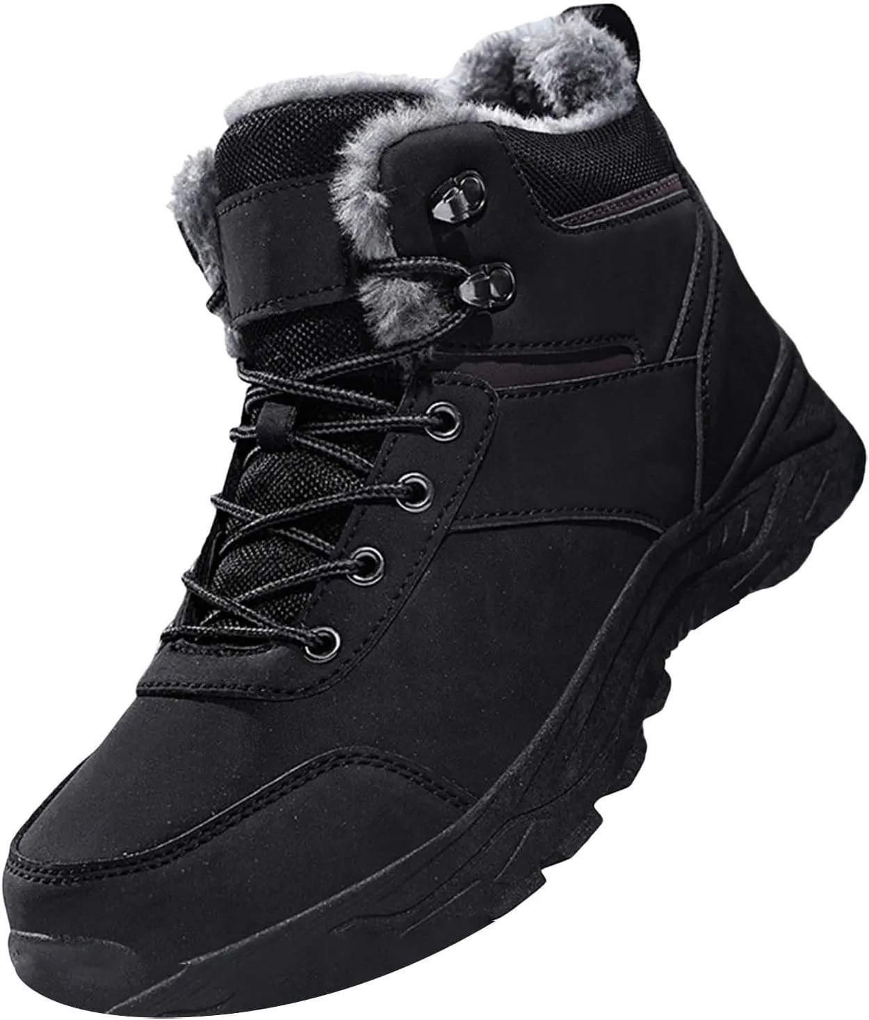 Men's Snow Boots Waterproof Insulated Warm Plush Lined Winter Non-Slip Ankle Mid-Top Cold Weather Shoes Hiking Shoes
