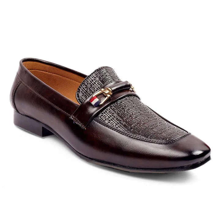Men's Stylish Black Dress Leather moccasins slip-on shoes