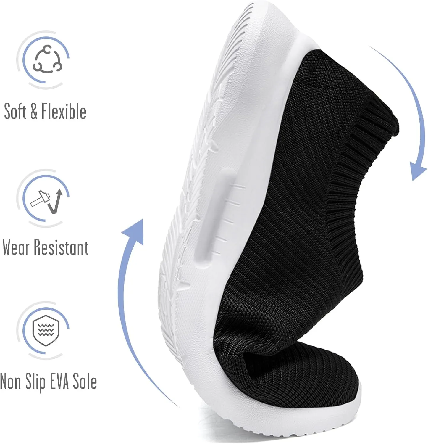 Mens Womens Slip On Shoes Unisex Walking Sneakers Running Workout Gym Tennis Lightweight Casual Laceless Shoes