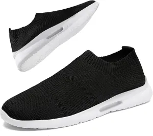 Mens Womens Slip On Shoes Unisex Walking Sneakers Running Workout Gym Tennis Lightweight Casual Laceless Shoes