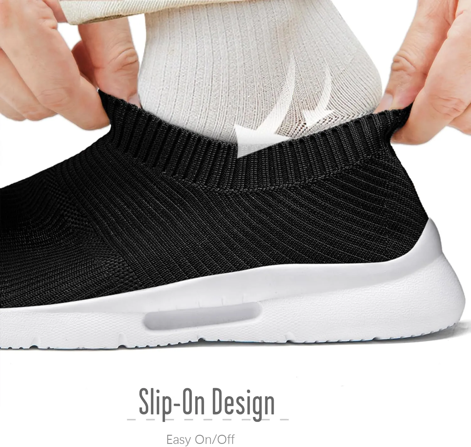 Mens Womens Slip On Shoes Unisex Walking Sneakers Running Workout Gym Tennis Lightweight Casual Laceless Shoes
