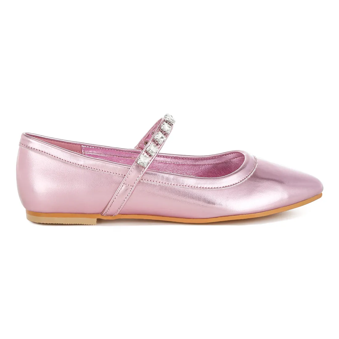 Metallic Mary Jane Ballerinas