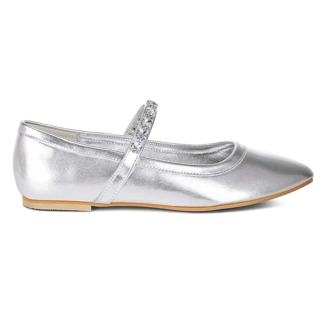 Metallic Mary Jane Ballerinas