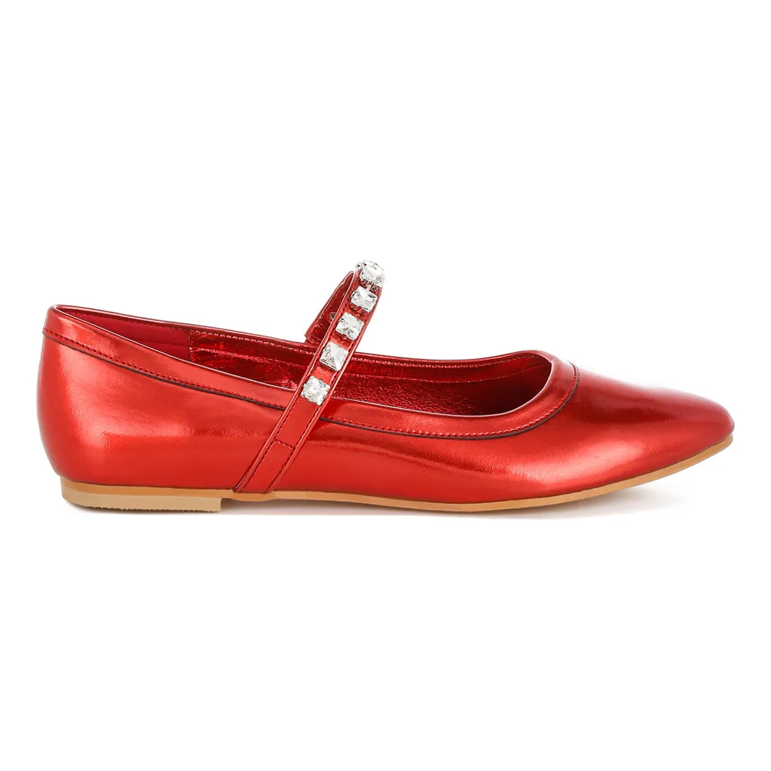 Metallic Mary Jane Ballerinas