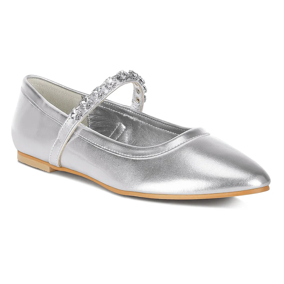 Metallic Mary Jane Ballerinas