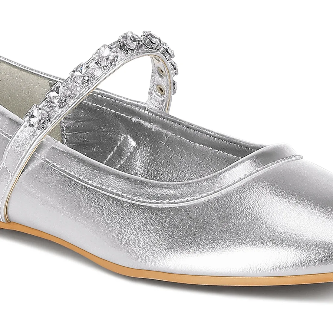 Metallic Mary Jane Ballerinas