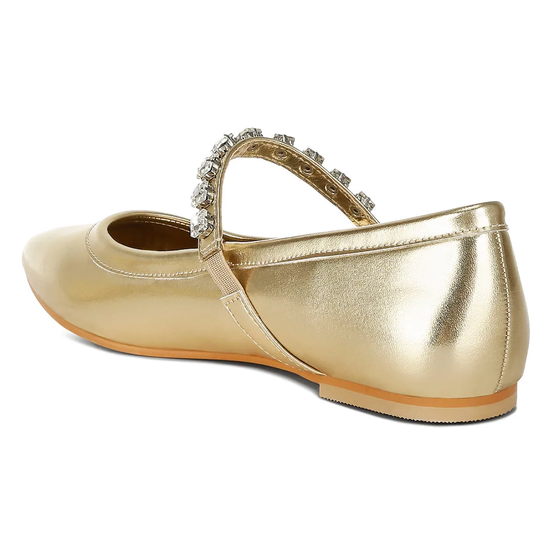 Metallic Mary Jane Ballerinas