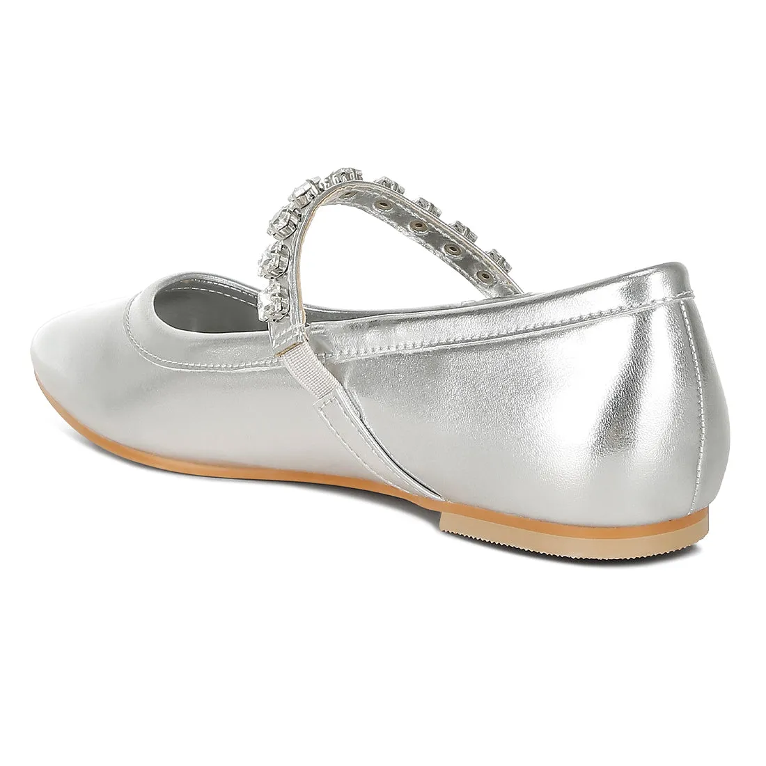 Metallic Mary Jane Ballerinas