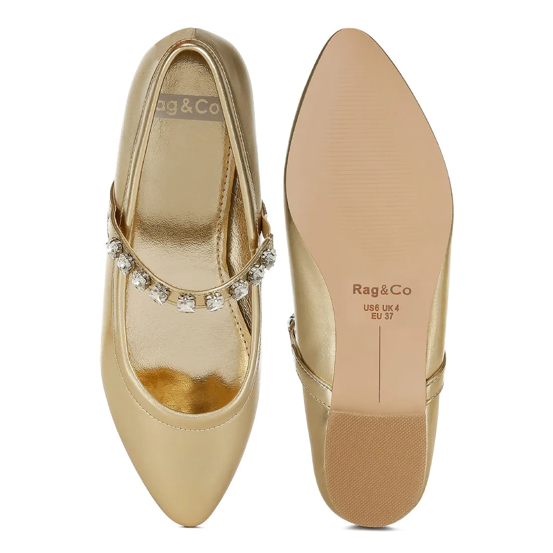 Metallic Mary Jane Ballerinas