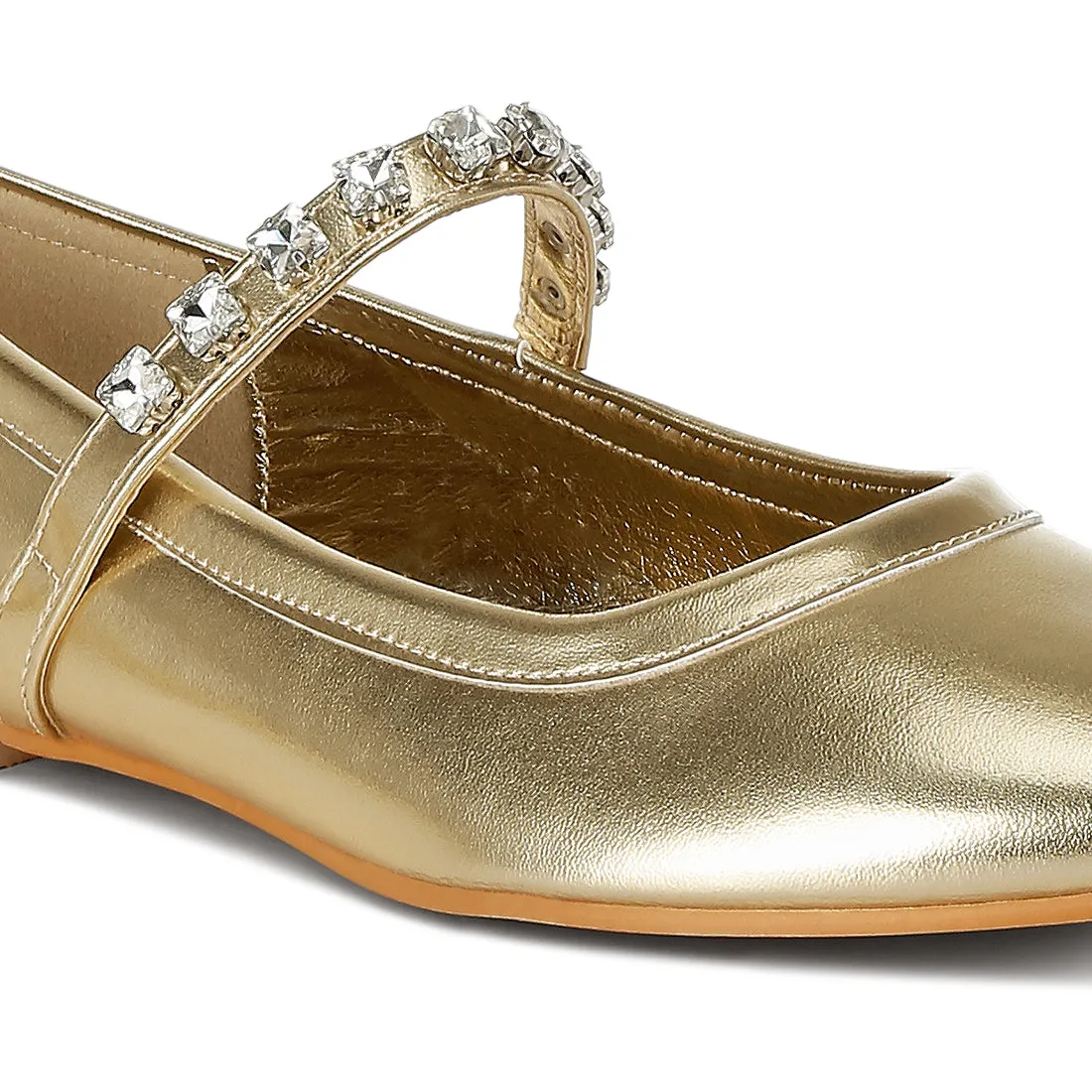 Metallic Mary Jane Ballerinas