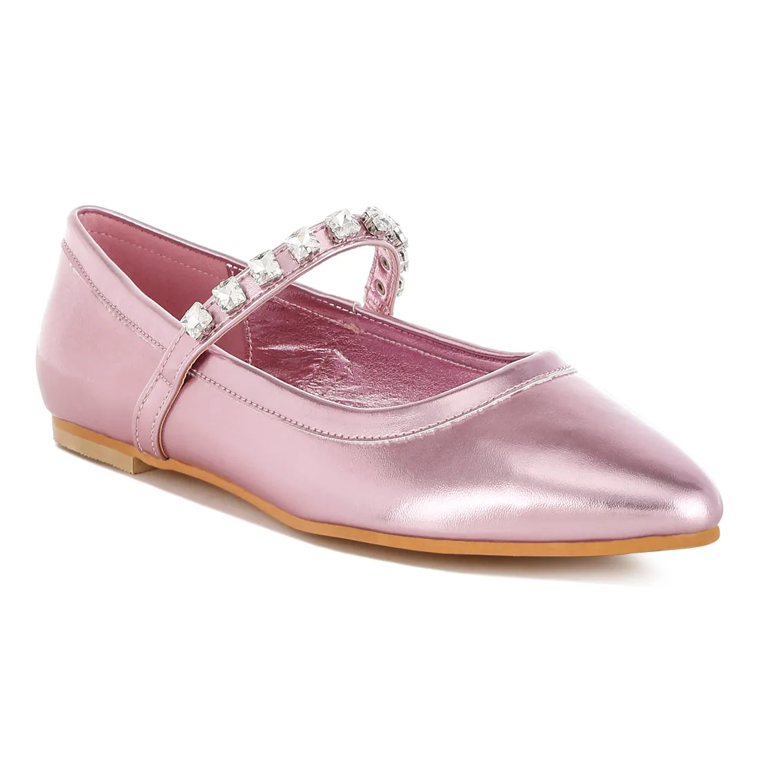 Metallic Mary Jane Ballerinas