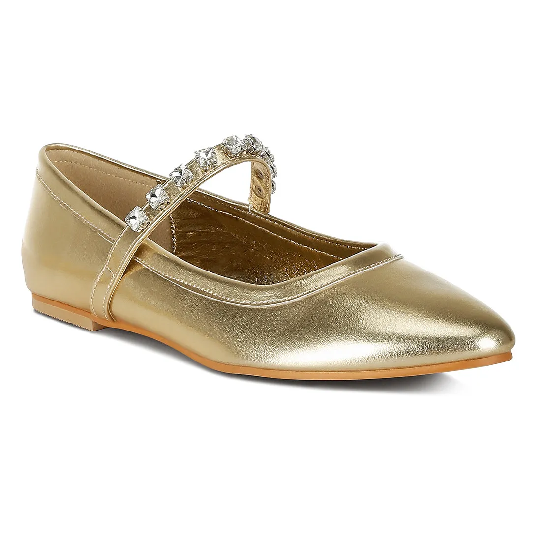 Metallic Mary Jane Ballerinas
