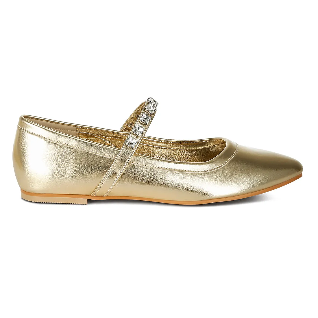 Metallic Mary Jane Ballerinas