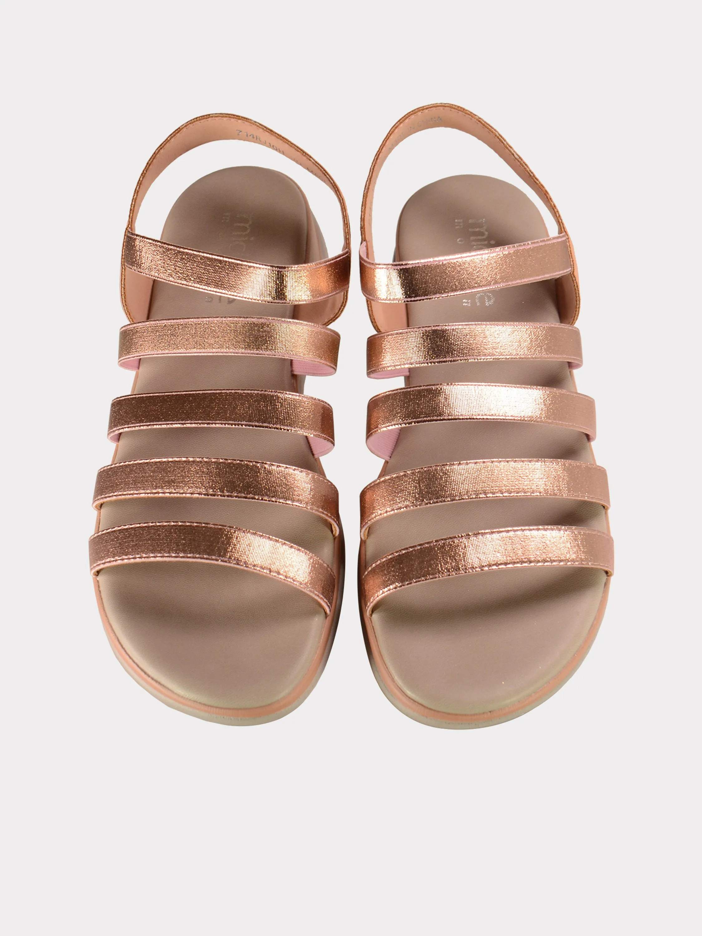 Michelle Morgan Casual Low Heel Back Strap Sandals