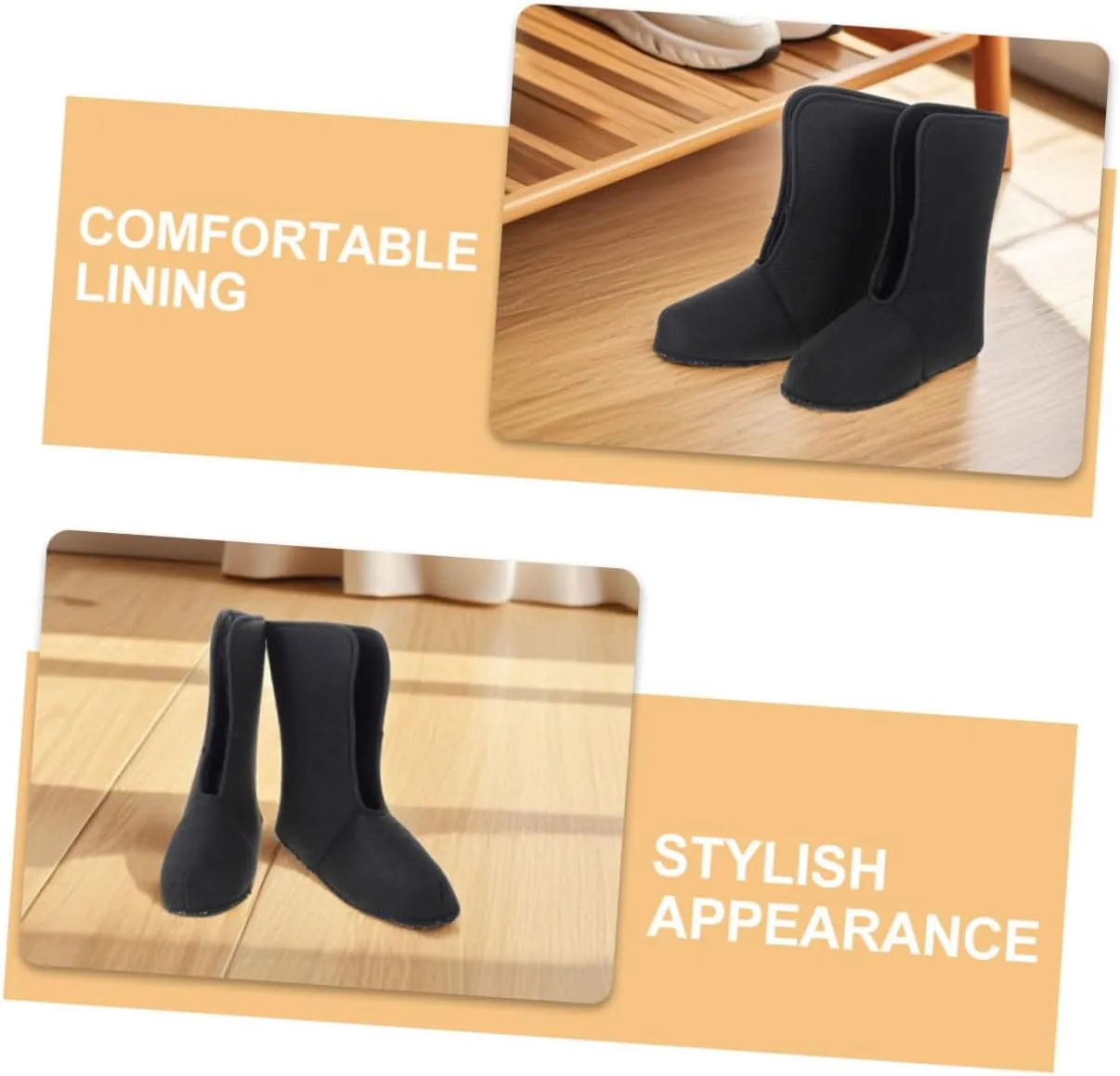 Milisten Waterproof Snow Boot Liner Man Boots Liner Warm Boot Liners Winter Walking Liners Boot Liner Thick Cozy