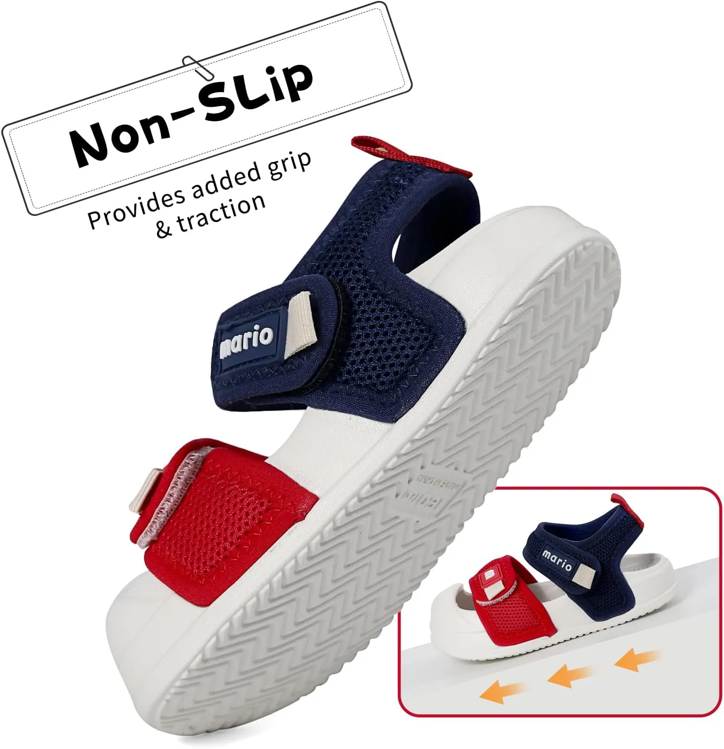 MK MATT KEELY Kids Sandals Boys Girls Summer Outdoor Non-slip Athletic Sandals Closed Toe Adjustable Sport Sandal Lightweight Beach Shower Shoes for Toddler/Little Kid