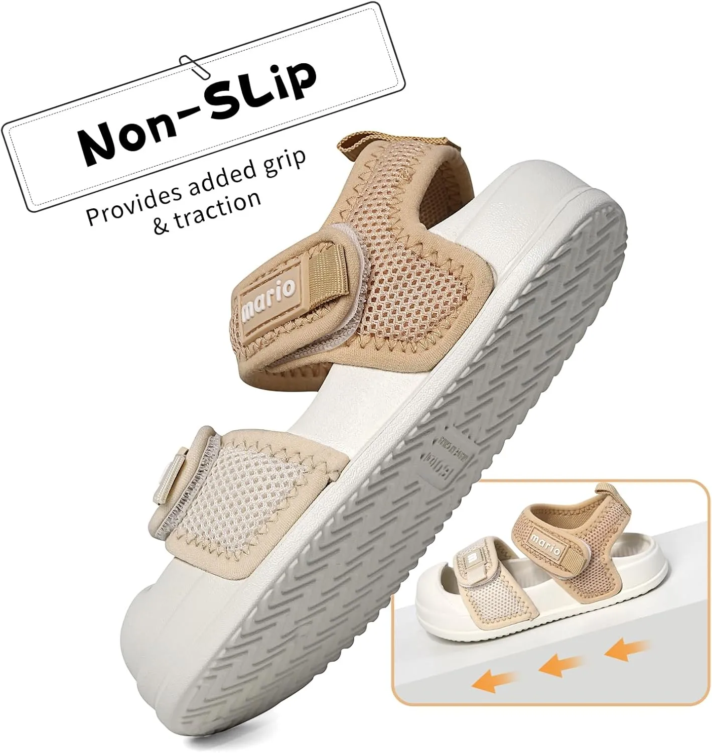MK MATT KEELY Kids Sandals Boys Girls Summer Outdoor Non-slip Athletic Sandals Closed Toe Adjustable Sport Sandal Lightweight Beach Shower Shoes for Toddler/Little Kid