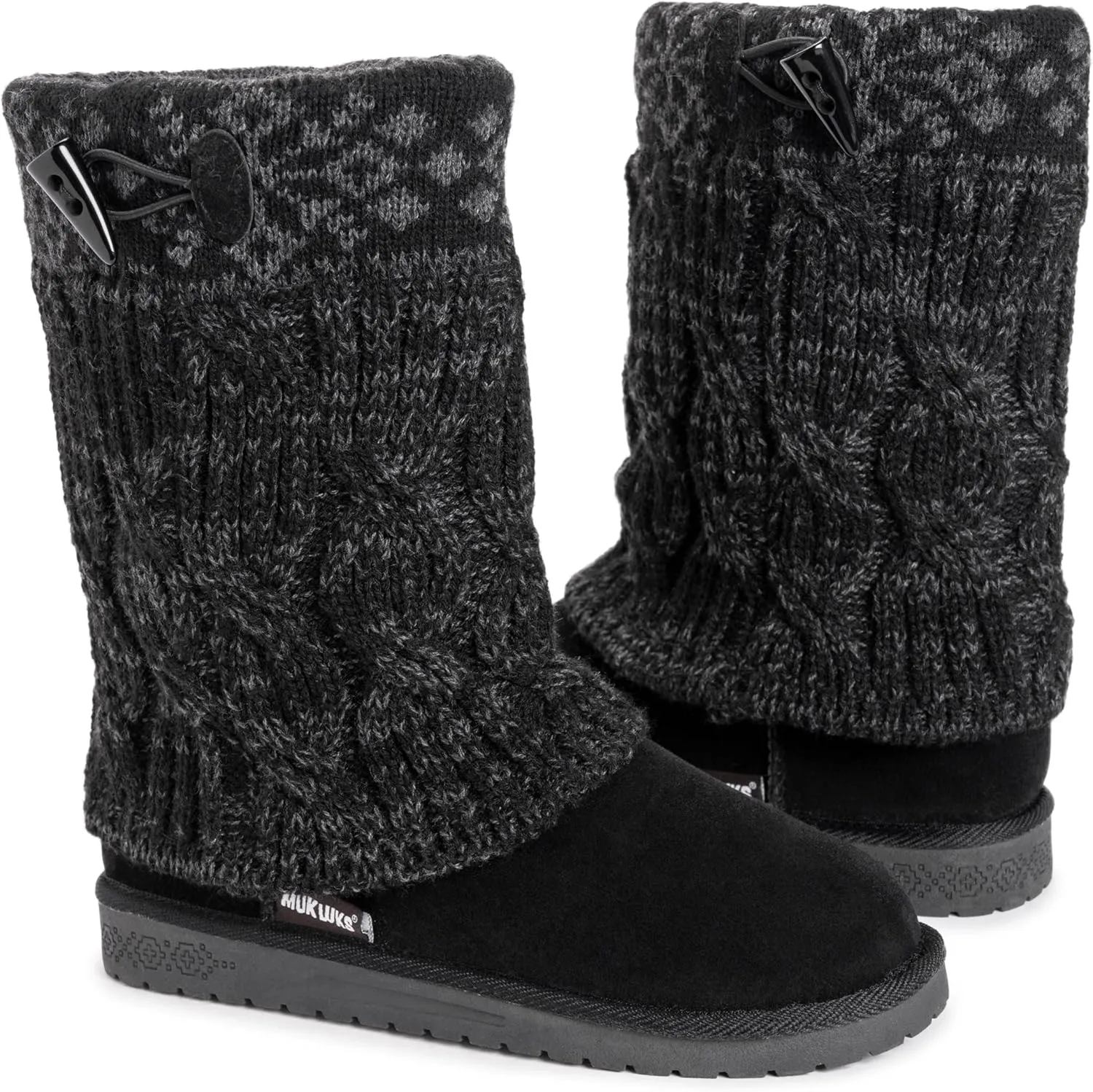 MUK LUKS Womens Cheryl Faux Suede Pull On Winter & Snow Boots