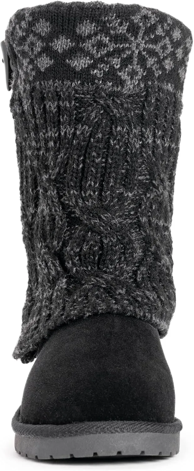 MUK LUKS Womens Cheryl Faux Suede Pull On Winter & Snow Boots