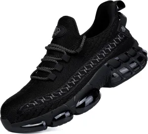 NIFOFISE Steel Toe Sneakers for Men Women Indestructible Work Shoes Lightweight Comfortable Safety Slip-Resistant Composite Toe Shoes for Construction and Industry Zapatos de Trabajo para Mujer